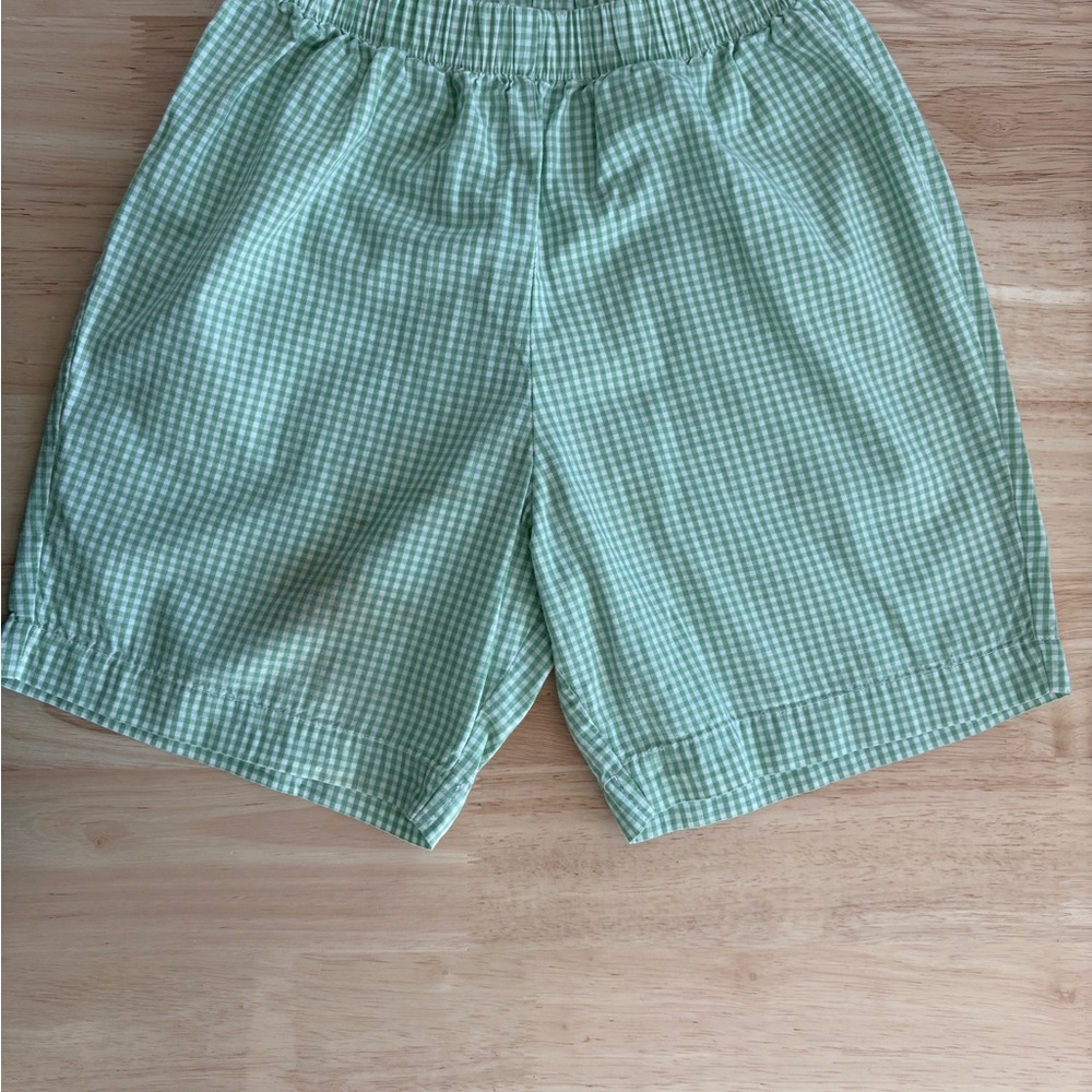 Bella bliss - Green Gingham Shorts